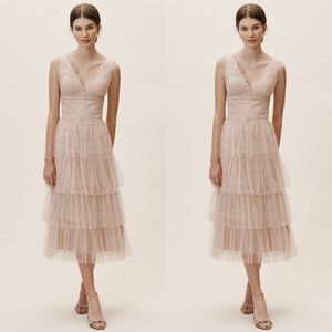 Catherine Deane Katiana Tiered Lace Pastel Pink